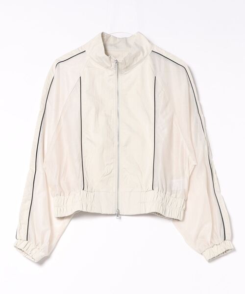 STYLEBLOCK（スタイルブロック）の「タフタ×メッシュ配色パイピングブルゾン（MA-1・レディース・グレー/ブラック/カーキ/ホワイト系その他・M）」の7枚目の写真