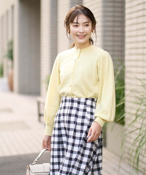 a.v.v（アーヴェヴェ）の「【アンサンブル対応】ラメニットカーディガン（カーディガン/ボレロ・レディース・ネイビー/アイボリー/クリーム・34/36/40/38/42）」の18枚目の写真