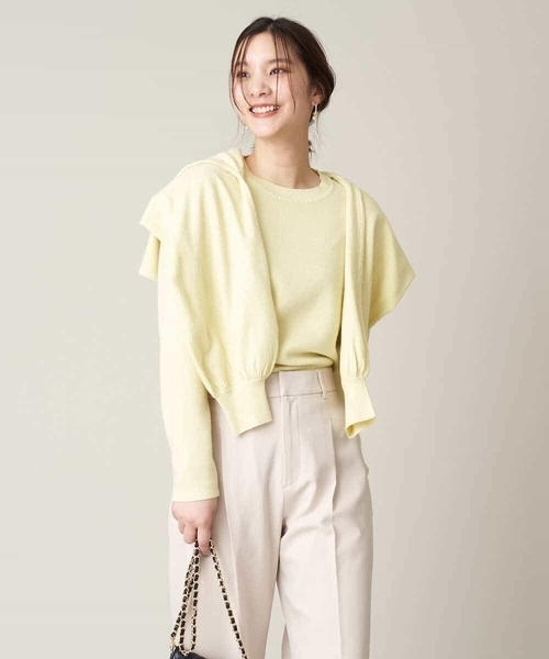 a.v.v（アーヴェヴェ）の「【アンサンブル対応】ラメニットカーディガン（カーディガン/ボレロ・レディース・ネイビー/アイボリー/クリーム・34/36/40/38/42）」の22枚目の写真