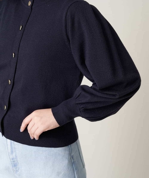 a.v.v（アーヴェヴェ）の「【アンサンブル対応】ラメニットカーディガン（カーディガン/ボレロ・レディース・ネイビー/アイボリー/クリーム・34/36/40/38/42）」の5枚目の写真