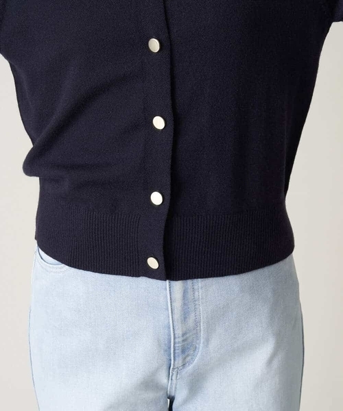 a.v.v（アーヴェヴェ）の「【アンサンブル対応】ラメニットカーディガン（カーディガン/ボレロ・レディース・ネイビー/アイボリー/クリーム・34/36/40/38/42）」の6枚目の写真