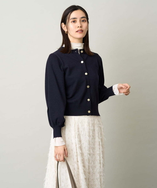 a.v.v（アーヴェヴェ）の「【アンサンブル対応】ラメニットカーディガン（カーディガン/ボレロ・レディース・ネイビー/アイボリー/クリーム・34/36/40/38/42）」の10枚目の写真