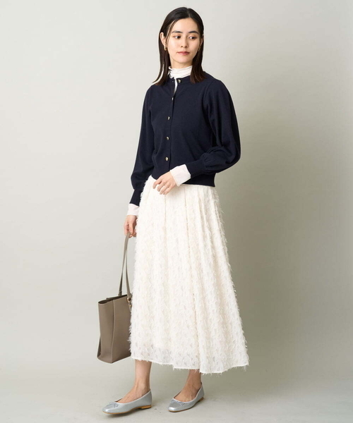 a.v.v（アーヴェヴェ）の「【アンサンブル対応】ラメニットカーディガン（カーディガン/ボレロ・レディース・ネイビー/アイボリー/クリーム・34/36/40/38/42）」の13枚目の写真