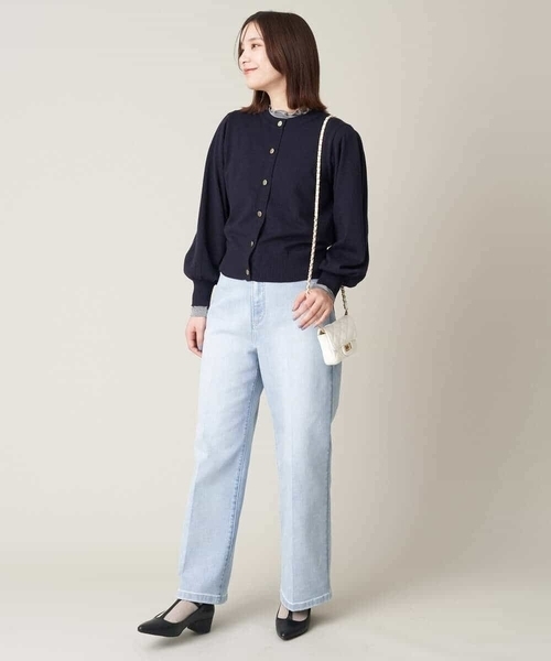 a.v.v（アーヴェヴェ）の「【アンサンブル対応】ラメニットカーディガン（カーディガン/ボレロ・レディース・ネイビー/アイボリー/クリーム・34/36/40/38/42）」の15枚目の写真