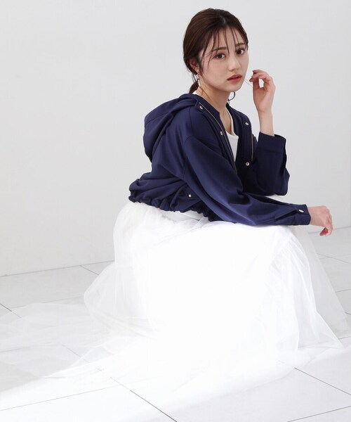 PROPORTION BODY DRESSING（プロポーションボディドレッシング）の「チュールティアードスカート / 1214120212（スカート・レディース・ホワイト/ブラック・SMALL/MEDIUM）」の7枚目の写真