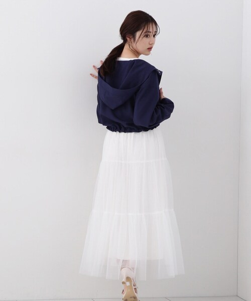 PROPORTION BODY DRESSING（プロポーションボディドレッシング）の「チュールティアードスカート / 1214120212（スカート・レディース・ホワイト/ブラック・SMALL/MEDIUM）」の8枚目の写真