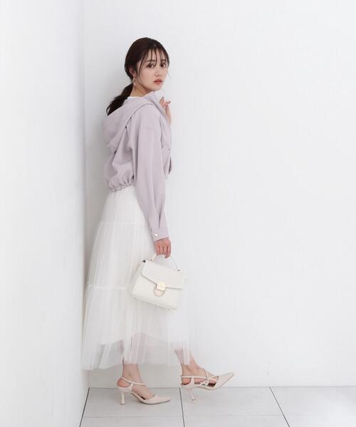 PROPORTION BODY DRESSING（プロポーションボディドレッシング）の「チュールティアードスカート / 1214120212（スカート・レディース・ホワイト/ブラック・SMALL/MEDIUM）」の16枚目の写真