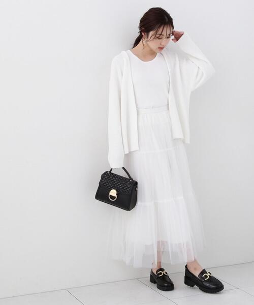 PROPORTION BODY DRESSING（プロポーションボディドレッシング）の「チュールティアードスカート / 1214120212（スカート・レディース・ホワイト/ブラック・SMALL/MEDIUM）」の19枚目の写真