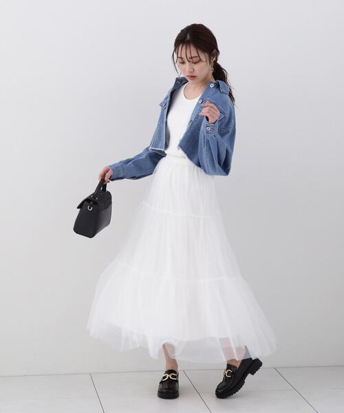 PROPORTION BODY DRESSING（プロポーションボディドレッシング）の「チュールティアードスカート / 1214120212（スカート・レディース・ホワイト/ブラック・SMALL/MEDIUM）」の20枚目の写真