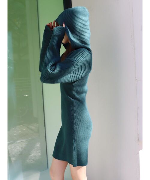 EVRIS（エヴリス）の「アンサンブルニットミニワンピース（ワンピース・レディース・グリーン/ブラック/アイボリー・FREE）」の20枚目の写真