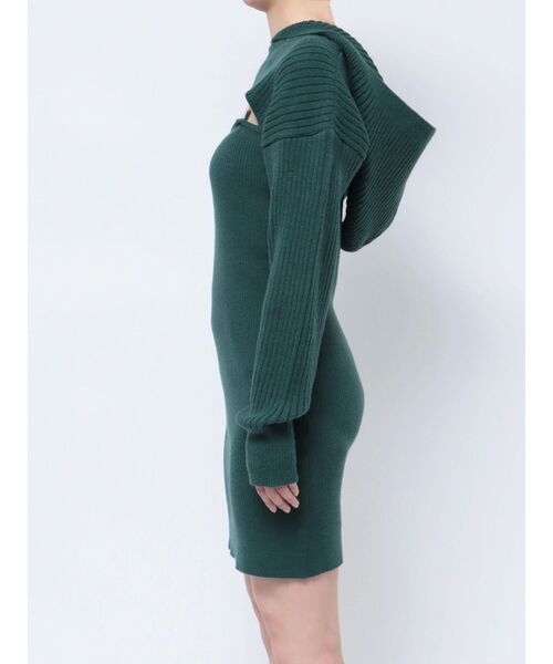 EVRIS（エヴリス）の「アンサンブルニットミニワンピース（ワンピース・レディース・グリーン/ブラック/アイボリー・FREE）」の17枚目の写真