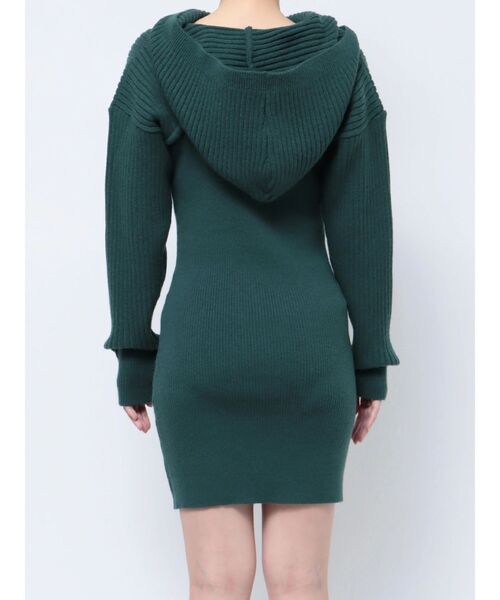 EVRIS（エヴリス）の「アンサンブルニットミニワンピース（ワンピース・レディース・グリーン/ブラック/アイボリー・FREE）」の16枚目の写真