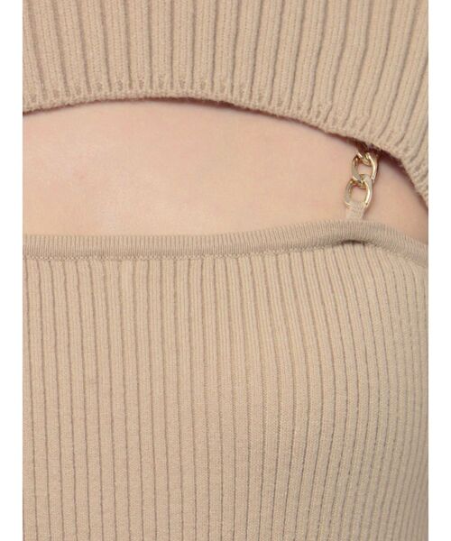 EVRIS（エヴリス）の「アンサンブルニットミニワンピース（ワンピース・レディース・グリーン/ブラック/アイボリー・FREE）」の9枚目の写真