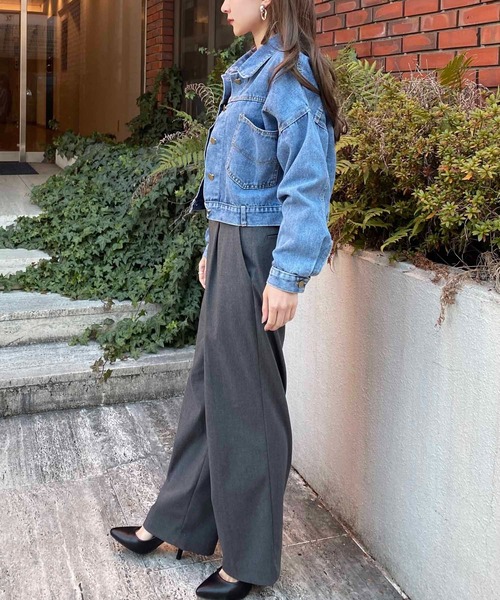 NANEA(ナネア)の「バックボタンデザインショート丈デニムジャケット(デニムジャケット・レディース・ブルー・SMALL/MEDIUM/LARGE)」の20枚目の写真