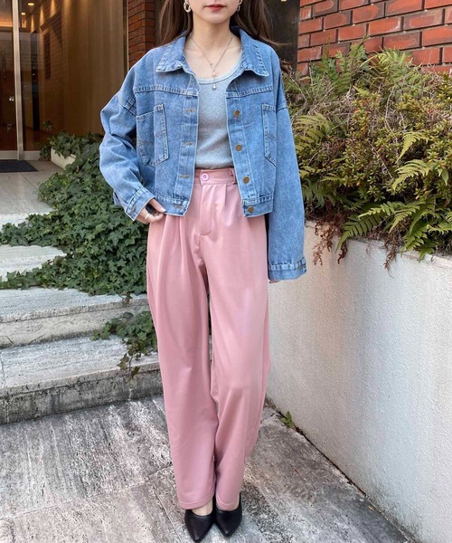 NANEA(ナネア)の「バックボタンデザインショート丈デニムジャケット(デニムジャケット・レディース・ブルー・SMALL/MEDIUM/LARGE)」の15枚目の写真