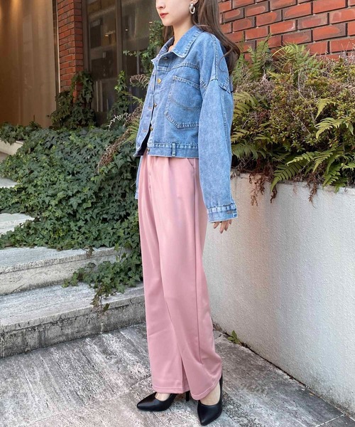 NANEA(ナネア)の「バックボタンデザインショート丈デニムジャケット(デニムジャケット・レディース・ブルー・SMALL/MEDIUM/LARGE)」の14枚目の写真