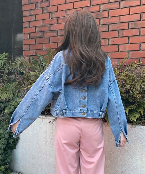 NANEA(ナネア)の「バックボタンデザインショート丈デニムジャケット(デニムジャケット・レディース・ブルー・SMALL/MEDIUM/LARGE)」の17枚目の写真