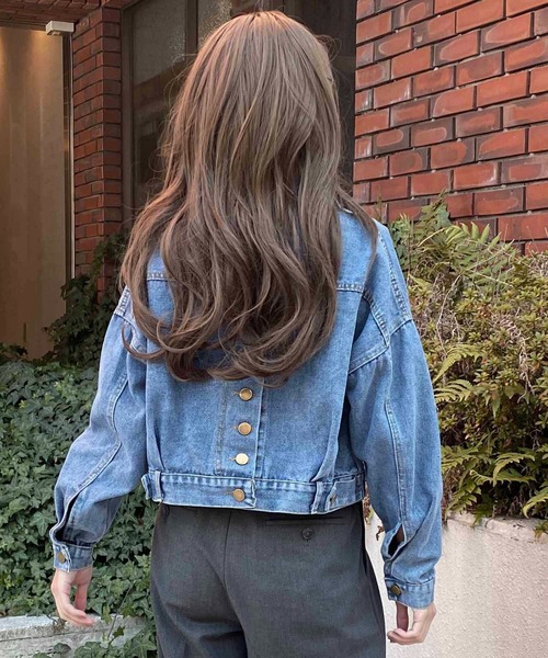 NANEA(ナネア)の「バックボタンデザインショート丈デニムジャケット(デニムジャケット・レディース・ブルー・SMALL/MEDIUM/LARGE)」の22枚目の写真