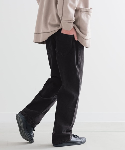 n'OrLABEL(ノアールレーベル)の「『ヨーク切り替えストレートデニムパンツ』(デニムパンツ・メンズ・インディゴブルー/ブラック・XL/L/M)」の3枚目の写真