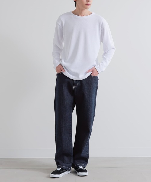 n'OrLABEL(ノアールレーベル)の「『ヨーク切り替えストレートデニムパンツ』(デニムパンツ・メンズ・インディゴブルー/ブラック・XL/L/M)」の9枚目の写真