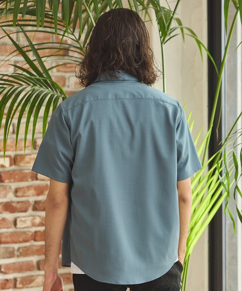 RATTLE TRAP(ラトルトラップ)の「ストレッチカチオン半袖シャツ(シャツ/ブラウス・メンズ・ネイビー/ベージュ/ブルー/ライトブルー・M/S/LL/L)」の11枚目の写真