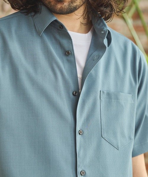 RATTLE TRAP(ラトルトラップ)の「ストレッチカチオン半袖シャツ(シャツ/ブラウス・メンズ・ネイビー/ベージュ/ブルー/ライトブルー・M/S/LL/L)」の12枚目の写真