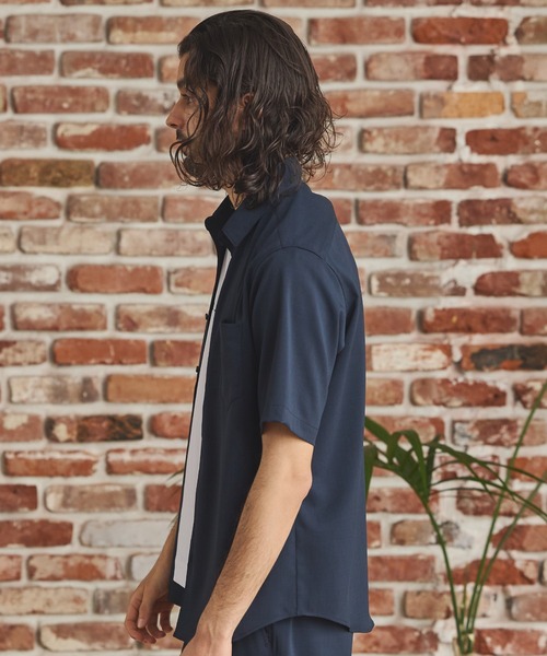 RATTLE TRAP(ラトルトラップ)の「ストレッチカチオン半袖シャツ(シャツ/ブラウス・メンズ・ネイビー/ベージュ/ブルー/ライトブルー・M/S/LL/L)」の17枚目の写真