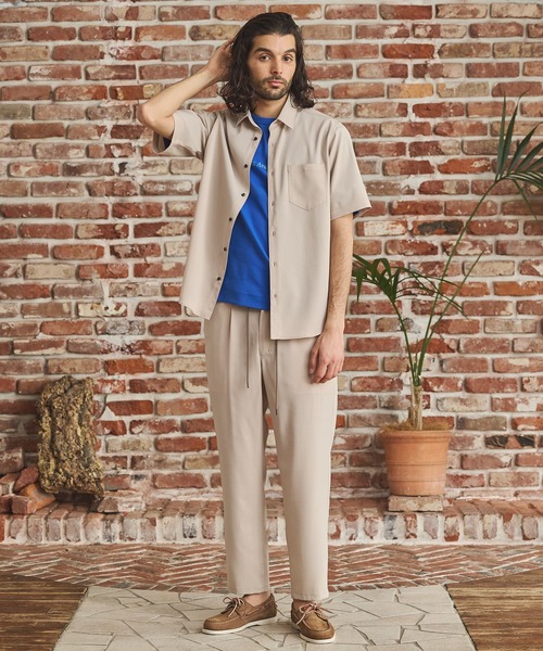 RATTLE TRAP(ラトルトラップ)の「ストレッチカチオン半袖シャツ(シャツ/ブラウス・メンズ・ネイビー/ベージュ/ブルー/ライトブルー・M/S/LL/L)」の5枚目の写真