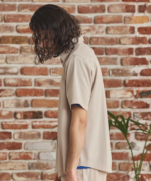 RATTLE TRAP(ラトルトラップ)の「ストレッチカチオン半袖シャツ(シャツ/ブラウス・メンズ・ネイビー/ベージュ/ブルー/ライトブルー・M/S/LL/L)」の21枚目の写真