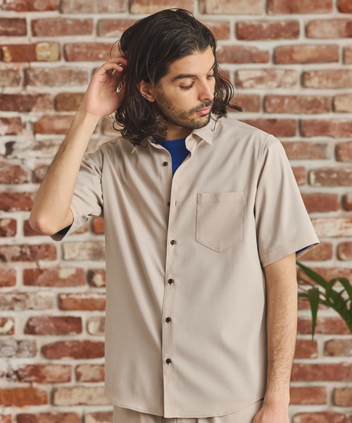 RATTLE TRAP(ラトルトラップ)の「ストレッチカチオン半袖シャツ(シャツ/ブラウス・メンズ・ネイビー/ベージュ/ブルー/ライトブルー・M/S/LL/L)」の20枚目の写真