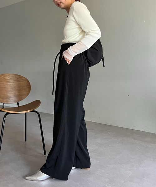 CAPRICIEUX LE'MAGE(カプリシューレマージュ)の「チューブベルトパンツ(その他パンツ・レディース・ライム/ブラック/ホワイト系その他・36/38)」の19枚目の写真