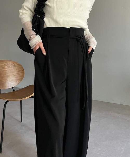 CAPRICIEUX LE'MAGE(カプリシューレマージュ)の「チューブベルトパンツ(その他パンツ・レディース・ライム/ブラック/ホワイト系その他・36/38)」の20枚目の写真