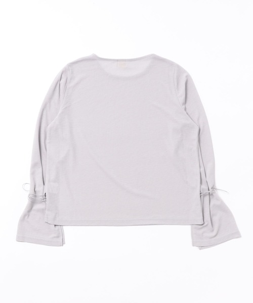 apres jour clair(アプレジュールクレア)の「【apres jour clair】リボン付きシアーTシャツ【ZOZOTOWN限定アイテム】(Tシャツ/カットソー・レディース・オフホワイト/ピンクベージュ/ライトグレー・X-LARGE/フリー)」の7枚目の写真