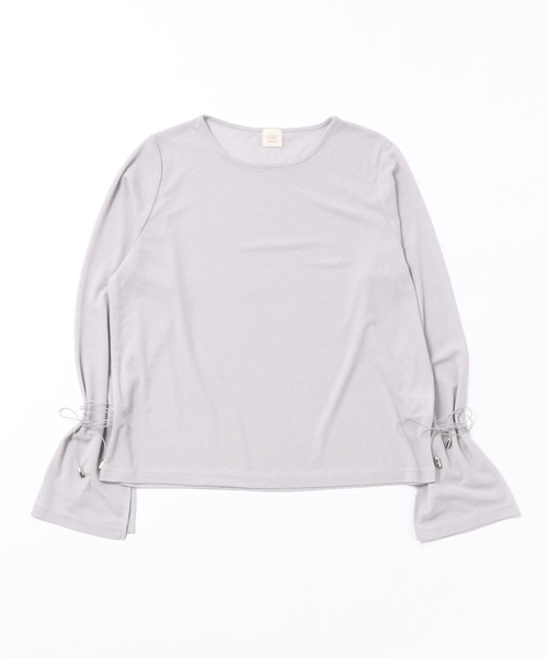 apres jour clair(アプレジュールクレア)の「【apres jour clair】リボン付きシアーTシャツ【ZOZOTOWN限定アイテム】(Tシャツ/カットソー・レディース・オフホワイト/ピンクベージュ/ライトグレー・X-LARGE/フリー)」の8枚目の写真