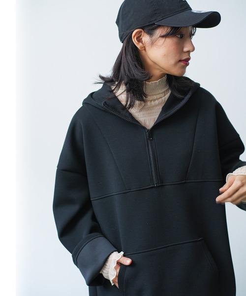 mili an deni（ミリアンデニ）の「スクーバハーフジッププルオーバー（スウェット・レディース・アイボリー/アッシュグレー/ブラック・M/L）」の20枚目の写真