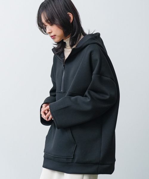 mili an deni（ミリアンデニ）の「スクーバハーフジッププルオーバー（スウェット・レディース・アイボリー/アッシュグレー/ブラック・M/L）」の11枚目の写真