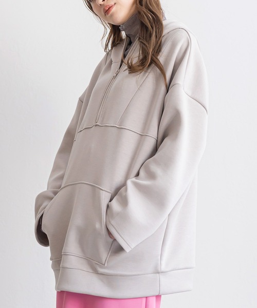 mili an deni（ミリアンデニ）の「スクーバハーフジッププルオーバー（スウェット・レディース・アイボリー/アッシュグレー/ブラック・M/L）」の14枚目の写真