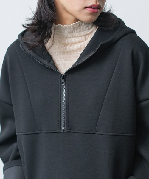 mili an deni（ミリアンデニ）の「スクーバハーフジッププルオーバー（スウェット・レディース・アイボリー/アッシュグレー/ブラック・M/L）」の7枚目の写真