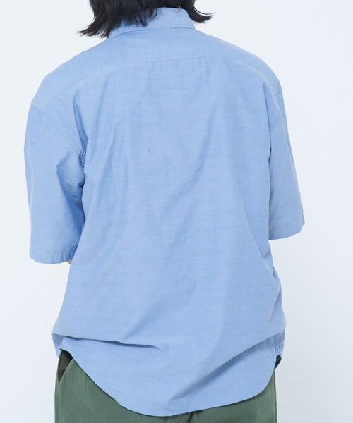 CORISCO（コリスコ）の「シャンブレー・ヒッコリー 半袖ワッペンシャツ(M1)（シャツ/ブラウス・メンズ・ネイビー/その他1/その他2/サックスブルー・MEDIUM/LARGE/X-LARGE）」の16枚目の写真