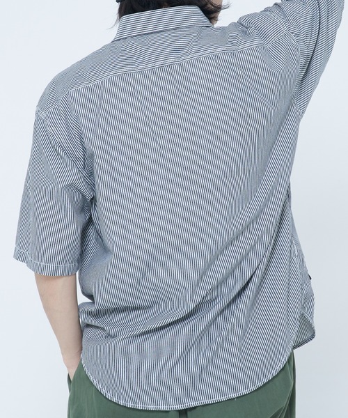 CORISCO（コリスコ）の「シャンブレー・ヒッコリー 半袖ワッペンシャツ(M1)（シャツ/ブラウス・メンズ・ネイビー/その他1/その他2/サックスブルー・MEDIUM/LARGE/X-LARGE）」の19枚目の写真