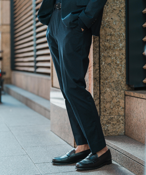 EDIFICE（エディフィス）の「メランジ ジャージ イージー パンツ【セットアップ着用可】（スラックス・メンズ・ネイビー/ベージュ/ブラック・LARGE/MEDIUM/SMALL/X-LARGE）」の3枚目の写真