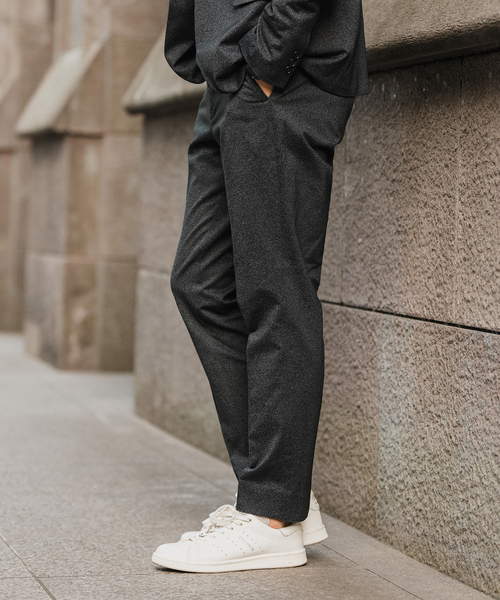 EDIFICE（エディフィス）の「メランジ ジャージ イージー パンツ【セットアップ着用可】（スラックス・メンズ・ネイビー/ベージュ/ブラック・LARGE/MEDIUM/SMALL/X-LARGE）」の6枚目の写真