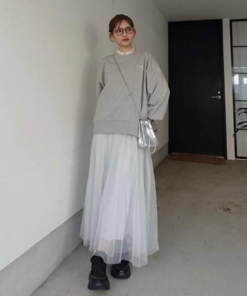 rienda(リエンダ)の「ラメチュールプリーツスカート 春服(スカート・レディース・グレー/ライトピンク/ネイビー・SMALL/MEDIUM)」の22枚目の写真