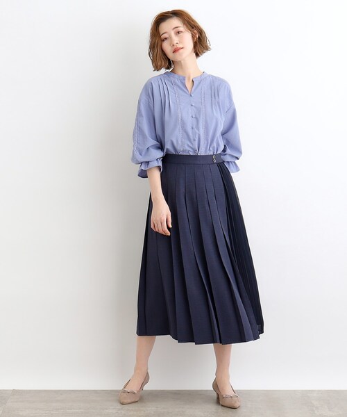 grove（グローブ）の「◆スパンボイルレース切り替えブラウス（シャツ/ブラウス・レディース・ブラック/オフホワイト/ブルー・02/03/01/04/05）」の14枚目の写真