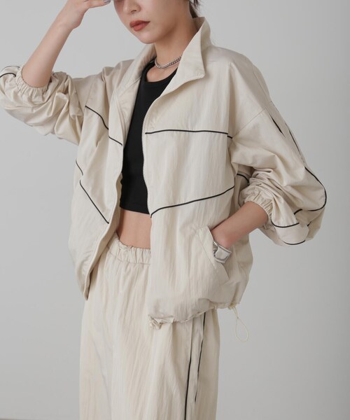 FREE'S MART（フリーズマート）の「ナイロントラックジャケット（ナイロンジャケット・レディース・ホワイト/ブルー・FREE）」の13枚目の写真