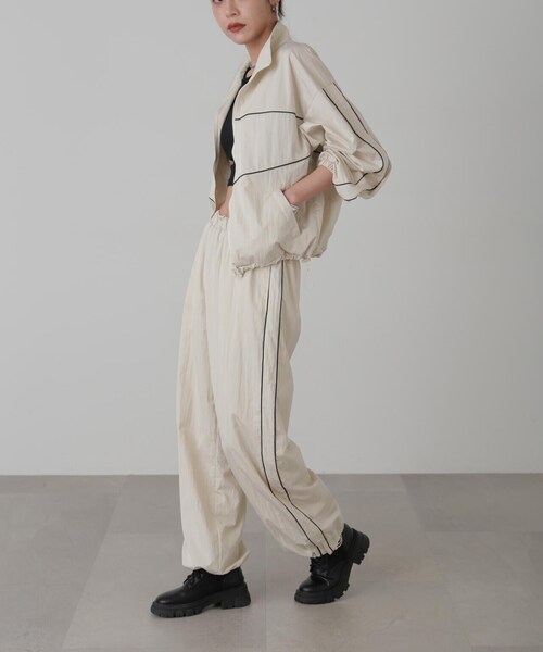 FREE'S MART（フリーズマート）の「ナイロントラックジャケット（ナイロンジャケット・レディース・ホワイト/ブルー・FREE）」の14枚目の写真