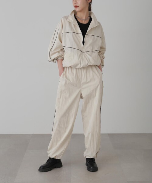 FREE'S MART（フリーズマート）の「ナイロントラックジャケット（ナイロンジャケット・レディース・ホワイト/ブルー・FREE）」の15枚目の写真