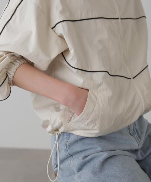 FREE'S MART（フリーズマート）の「ナイロントラックジャケット（ナイロンジャケット・レディース・ホワイト/ブルー・FREE）」の19枚目の写真