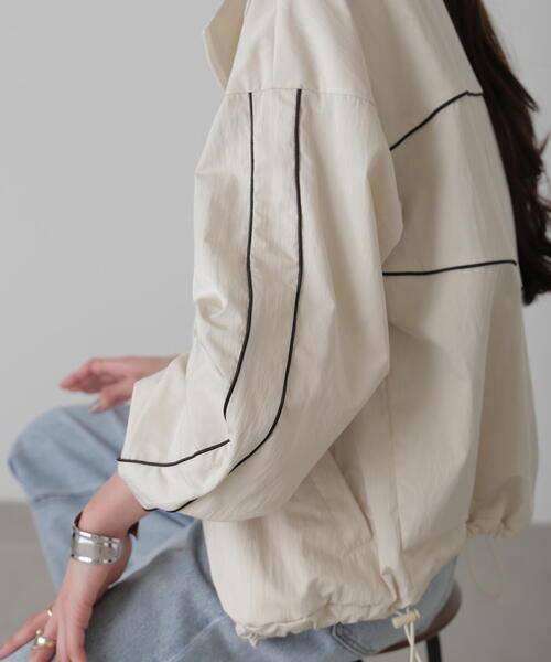 FREE'S MART（フリーズマート）の「ナイロントラックジャケット（ナイロンジャケット・レディース・ホワイト/ブルー・FREE）」の21枚目の写真