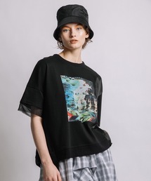 オーシャンフォトプリントTシャツ